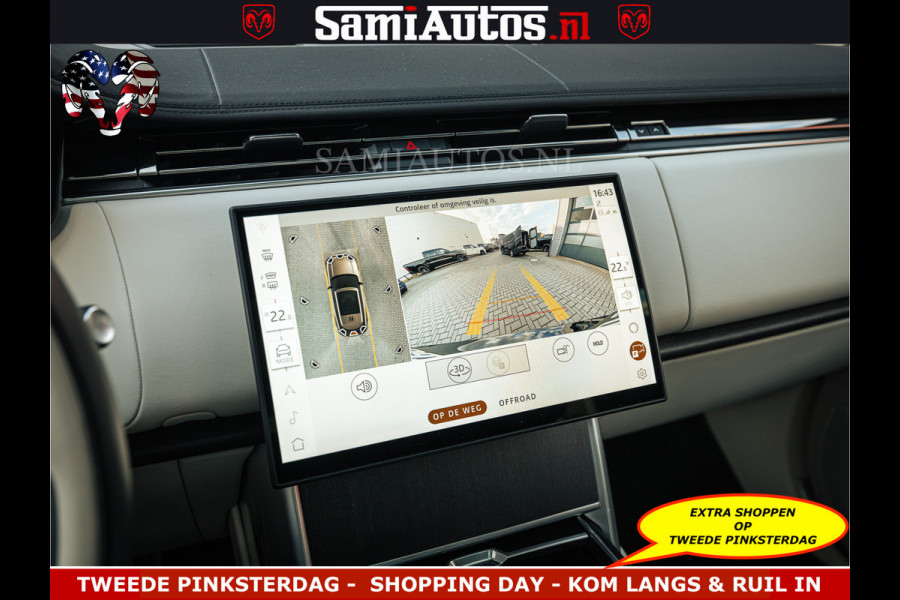 Land Rover Range Rover P550e 551 PK GARANTIE TOT 14-03-2029 | ACHTERAS BESTURING | SOFT CLOSE | HEAD-UP | FACELIFT MODEL | 23 INCH VELGEN | PANORAMADAK | STUURVERWARMING | STOEL KOELING | Incl btw | Fabrieksgarantie tot 14-03-2029 – Geniet van gemoedsrust met uitgebreide dekking tot deze datum.