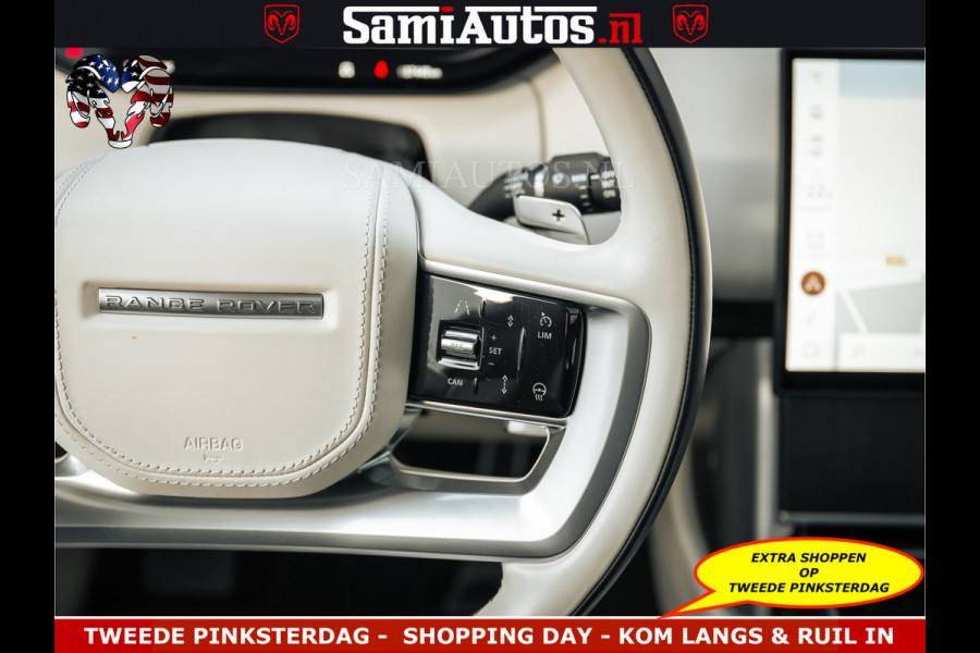 Land Rover Range Rover P550e 551 PK GARANTIE TOT 14-03-2029 | ACHTERAS BESTURING | SOFT CLOSE | HEAD-UP | FACELIFT MODEL | 23 INCH VELGEN | PANORAMADAK | STUURVERWARMING | STOEL KOELING | Incl btw | Fabrieksgarantie tot 14-03-2029 – Geniet van gemoedsrust met uitgebreide dekking tot deze datum.