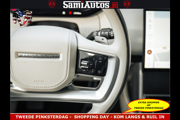 Land Rover Range Rover P550e 551 PK GARANTIE TOT 14-03-2029 | ACHTERAS BESTURING | SOFT CLOSE | HEAD-UP | FACELIFT MODEL | 23 INCH VELGEN | PANORAMADAK | STUURVERWARMING | STOEL KOELING | Incl btw | Fabrieksgarantie tot 14-03-2029 – Geniet van gemoedsrust met uitgebreide dekking tot deze datum.