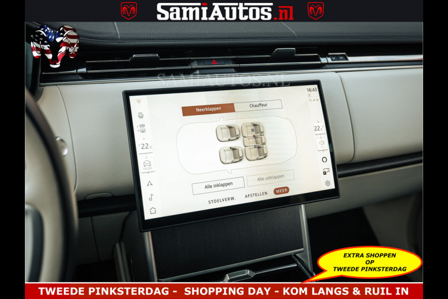 Land Rover Range Rover P550e 551 PK GARANTIE TOT 14-03-2029 | ACHTERAS BESTURING | SOFT CLOSE | HEAD-UP | FACELIFT MODEL | 23 INCH VELGEN | PANORAMADAK | STUURVERWARMING | STOEL KOELING | Incl btw | Fabrieksgarantie tot 14-03-2029 – Geniet van gemoedsrust met uitgebreide dekking tot deze datum.