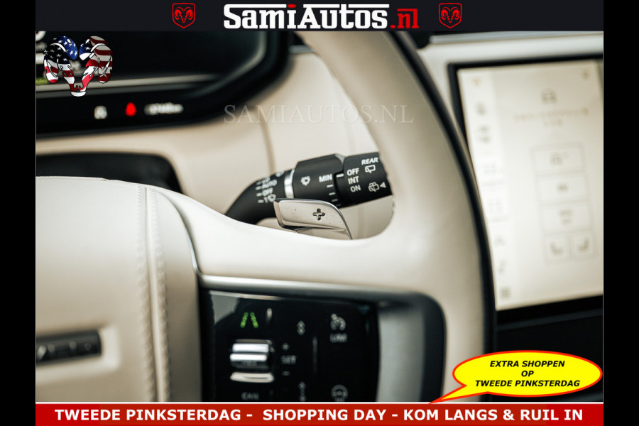 Land Rover Range Rover P550e 551 PK GARANTIE TOT 14-03-2029 | ACHTERAS BESTURING | SOFT CLOSE | HEAD-UP | FACELIFT MODEL | 23 INCH VELGEN | PANORAMADAK | STUURVERWARMING | STOEL KOELING | Incl btw | Fabrieksgarantie tot 14-03-2029 – Geniet van gemoedsrust met uitgebreide dekking tot deze datum.