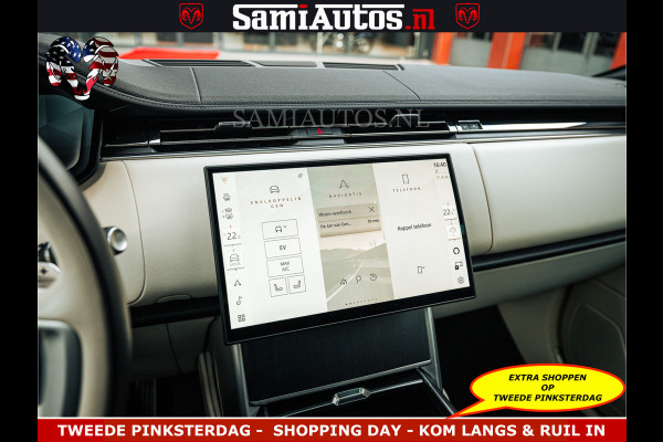 Land Rover Range Rover P550e 551 PK GARANTIE TOT 14-03-2029 | ACHTERAS BESTURING | SOFT CLOSE | HEAD-UP | FACELIFT MODEL | 23 INCH VELGEN | PANORAMADAK | STUURVERWARMING | STOEL KOELING | Incl btw | Fabrieksgarantie tot 14-03-2029 – Geniet van gemoedsrust met uitgebreide dekking tot deze datum.