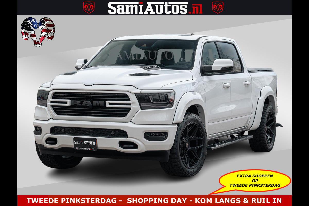 Dodge Ram V8 5.7 402PK | LARAMIE SPORT | Krachtige Hemi | Panorama Dak | 12' Scherm | LPG | Comfortabele Dubbele Cabine met Royale 5 Zitplaatsen | NIEUW EN BPM vrij | Nu Leverbaar uit Voorraad | Nr 2529 - 1277 |