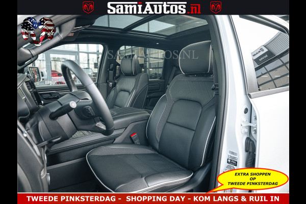 Dodge Ram Limited Night High Output 540HP 706Nm | Massage + Full Option | De Meest Luxe en Volle Pick-Up in zijn Klasse | Comfortabele Dubbele Cabine met Royale 5 Zitplaatsen | BPM vrij | Nu Leverbaar uit Voorraad | Voorraad Nr 2351 - 7478