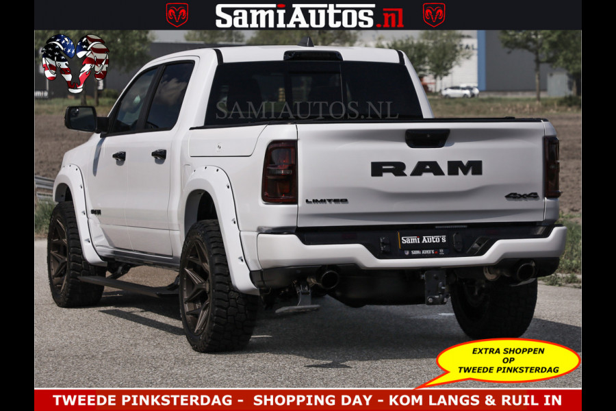 Dodge Ram Limited Night High Output 540HP 706Nm | Massage + Full Option | De Meest Luxe en Volle Pick-Up in zijn Klasse | Comfortabele Dubbele Cabine met Royale 5 Zitplaatsen | BPM vrij | Nu Leverbaar uit Voorraad | Voorraad Nr 2351 - 7478