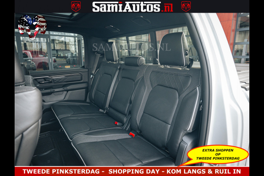 Dodge Ram Limited Night High Output 540HP 706Nm | Massage + Full Option | De Meest Luxe en Volle Pick-Up in zijn Klasse | Comfortabele Dubbele Cabine met Royale 5 Zitplaatsen | BPM vrij | Nu Leverbaar uit Voorraad | Voorraad Nr 2351 - 7478