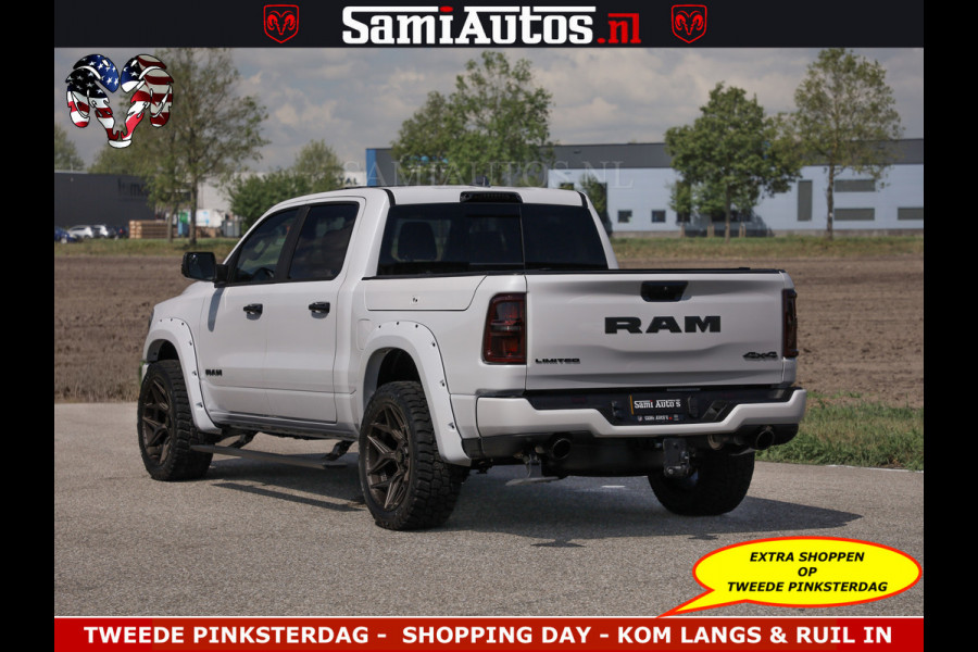 Dodge Ram Limited Night High Output 540HP 706Nm | Massage + Full Option | De Meest Luxe en Volle Pick-Up in zijn Klasse | Comfortabele Dubbele Cabine met Royale 5 Zitplaatsen | BPM vrij | Nu Leverbaar uit Voorraad | Voorraad Nr 2351 - 7478