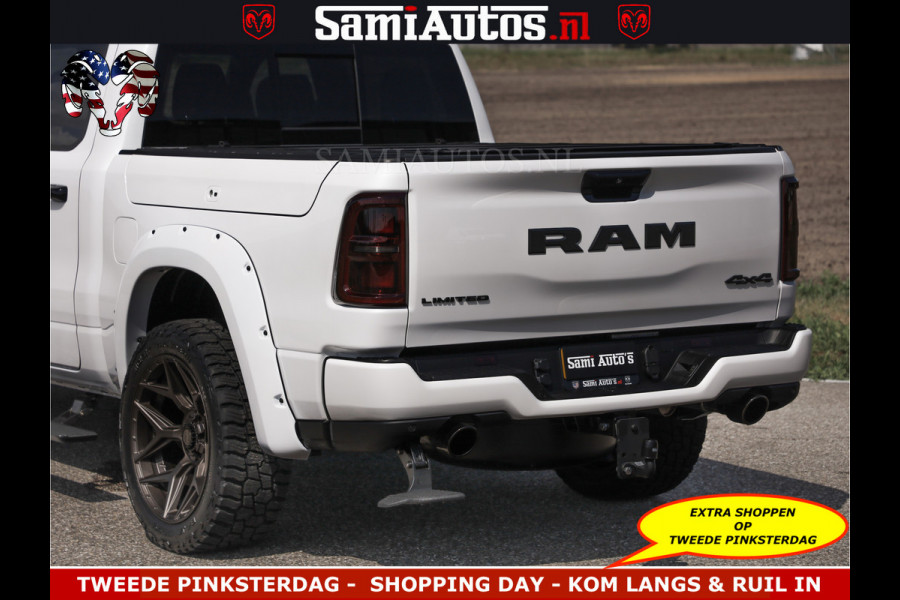 Dodge Ram Limited Night High Output 540HP 706Nm | Massage + Full Option | De Meest Luxe en Volle Pick-Up in zijn Klasse | Comfortabele Dubbele Cabine met Royale 5 Zitplaatsen | BPM vrij | Nu Leverbaar uit Voorraad | Voorraad Nr 2351 - 7478