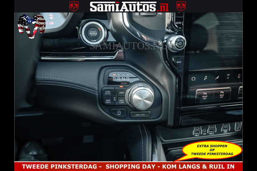 Dodge Ram Limited Night High Output 540HP 706Nm | Massage + Full Option | De Meest Luxe en Volle Pick-Up in zijn Klasse | Comfortabele Dubbele Cabine met Royale 5 Zitplaatsen | BPM vrij | Nu Leverbaar uit Voorraad | Voorraad Nr 2351 - 7478