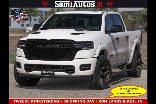 Dodge Ram Limited Night High Output 540HP 706Nm | Massage + Full Option | De Meest Luxe en Volle Pick-Up in zijn Klasse | Comfortabele Dubbele Cabine met Royale 5 Zitplaatsen | BPM vrij | Nu Leverbaar uit Voorraad | Voorraad Nr 2351 - 7478