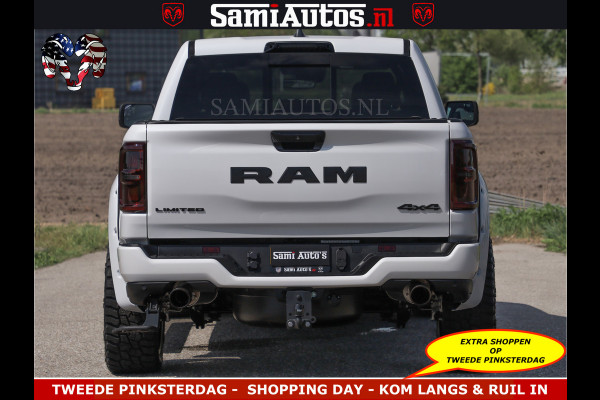 Dodge Ram Limited Night High Output 540HP 706Nm | Massage + Full Option | De Meest Luxe en Volle Pick-Up in zijn Klasse | Comfortabele Dubbele Cabine met Royale 5 Zitplaatsen | BPM vrij | Nu Leverbaar uit Voorraad | Voorraad Nr 2351 - 7478