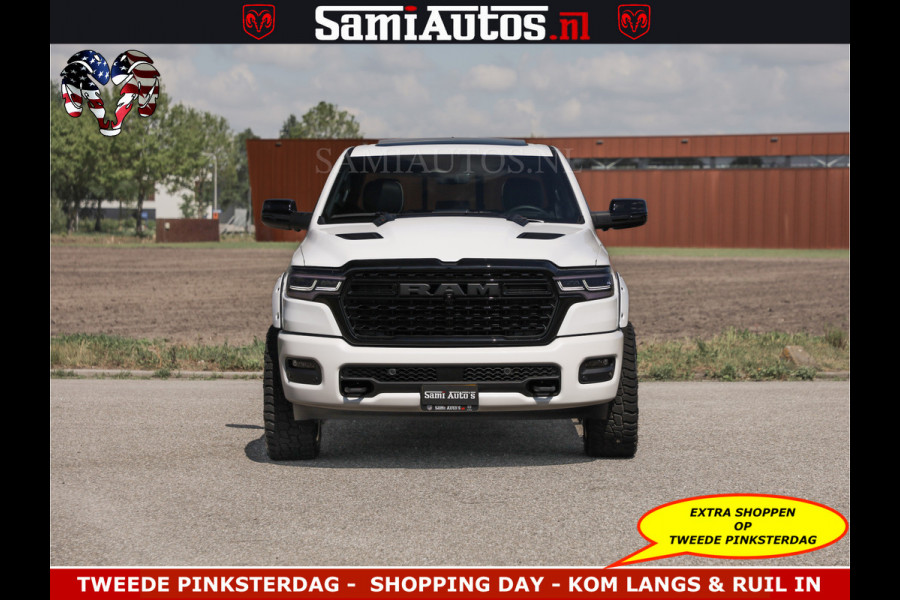 Dodge Ram Limited Night High Output 540HP 706Nm | Massage + Full Option | De Meest Luxe en Volle Pick-Up in zijn Klasse | Comfortabele Dubbele Cabine met Royale 5 Zitplaatsen | BPM vrij | Nu Leverbaar uit Voorraad | Voorraad Nr 2351 - 7478
