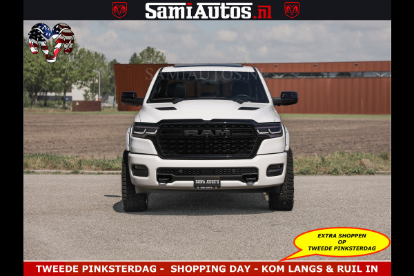 Dodge Ram Limited Night High Output 540HP 706Nm | Massage + Full Option | De Meest Luxe en Volle Pick-Up in zijn Klasse | Comfortabele Dubbele Cabine met Royale 5 Zitplaatsen | BPM vrij | Nu Leverbaar uit Voorraad | Voorraad Nr 2351 - 7478