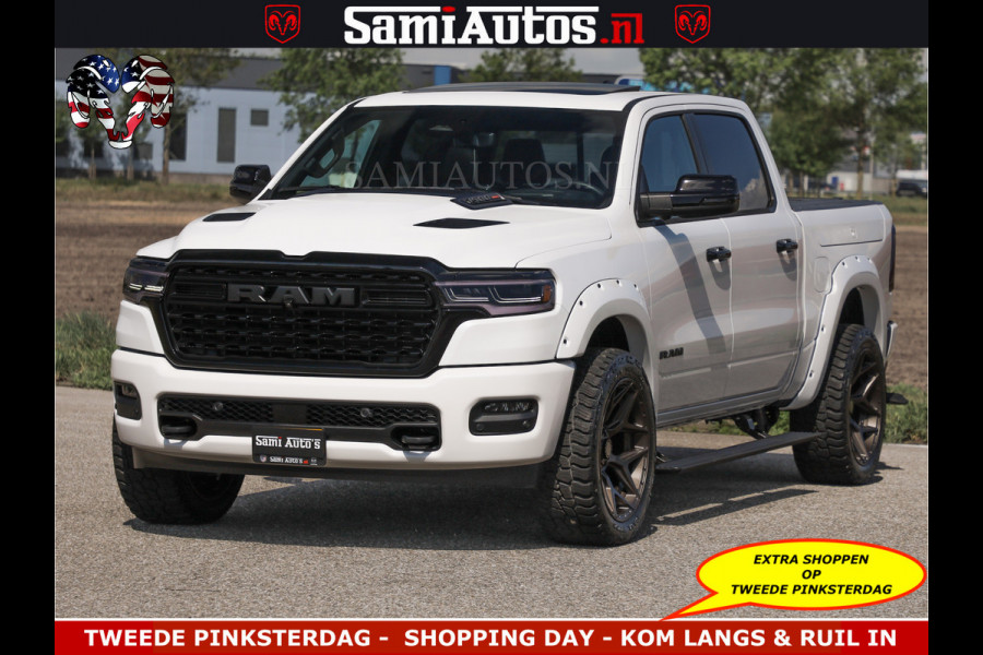 Dodge Ram Limited Night High Output 540HP 706Nm | Massage + Full Option | De Meest Luxe en Volle Pick-Up in zijn Klasse | Comfortabele Dubbele Cabine met Royale 5 Zitplaatsen | BPM vrij | Nu Leverbaar uit Voorraad | Voorraad Nr 2351 - 7478