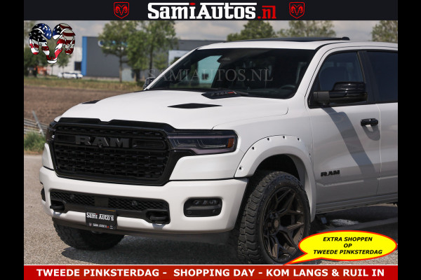 Dodge Ram Limited Night High Output 540HP 706Nm | Massage + Full Option | De Meest Luxe en Volle Pick-Up in zijn Klasse | Comfortabele Dubbele Cabine met Royale 5 Zitplaatsen | BPM vrij | Nu Leverbaar uit Voorraad | Voorraad Nr 2351 - 7478