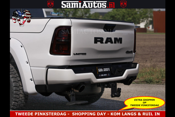 Dodge Ram Limited Night High Output 540HP 706Nm | Massage + Full Option | De Meest Luxe en Volle Pick-Up in zijn Klasse | Comfortabele Dubbele Cabine met Royale 5 Zitplaatsen | BPM vrij | Nu Leverbaar uit Voorraad | Voorraad Nr 2351 - 7478