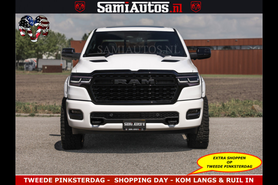 Dodge Ram Limited Night High Output 540HP 706Nm | Massage + Full Option | De Meest Luxe en Volle Pick-Up in zijn Klasse | Comfortabele Dubbele Cabine met Royale 5 Zitplaatsen | BPM vrij | Nu Leverbaar uit Voorraad | Voorraad Nr 2351 - 7478