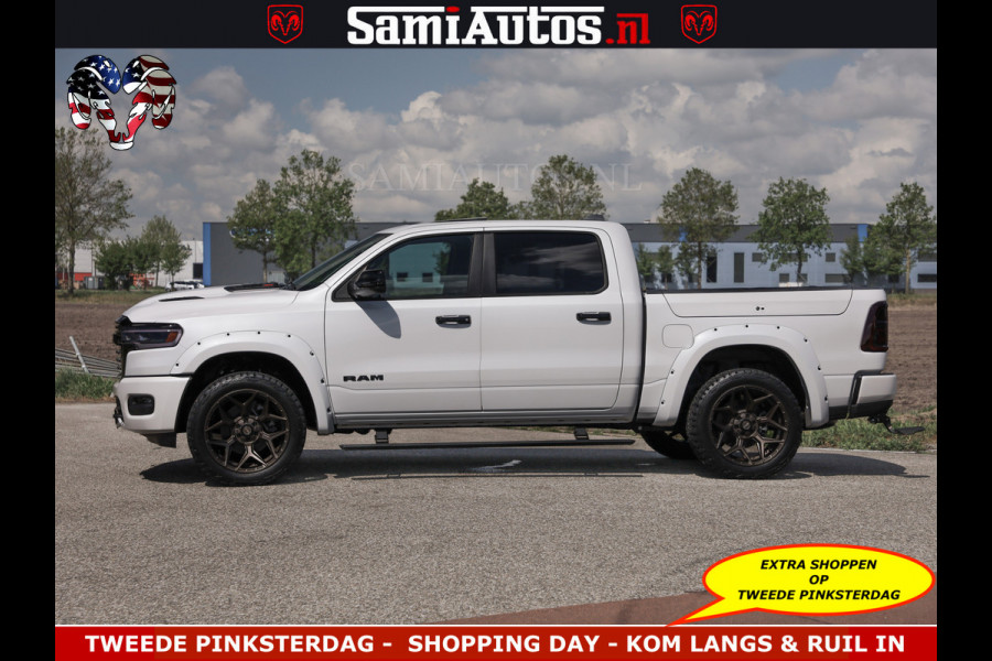 Dodge Ram Limited Night High Output 540HP 706Nm | Massage + Full Option | De Meest Luxe en Volle Pick-Up in zijn Klasse | Comfortabele Dubbele Cabine met Royale 5 Zitplaatsen | BPM vrij | Nu Leverbaar uit Voorraad | Voorraad Nr 2351 - 7478
