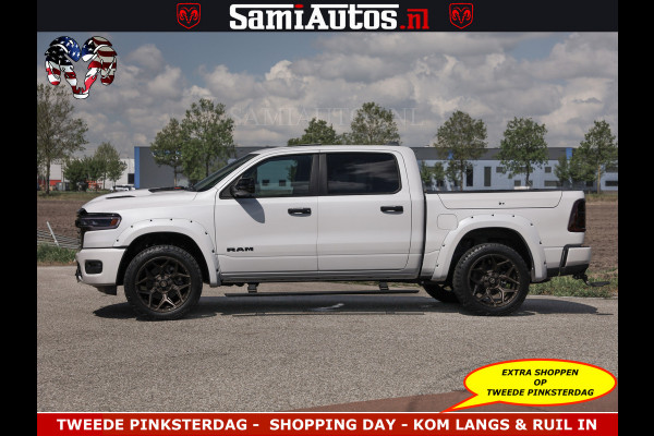 Dodge Ram Limited Night High Output 540HP 706Nm | Massage + Full Option | De Meest Luxe en Volle Pick-Up in zijn Klasse | Comfortabele Dubbele Cabine met Royale 5 Zitplaatsen | BPM vrij | Nu Leverbaar uit Voorraad | Voorraad Nr 2351 - 7478