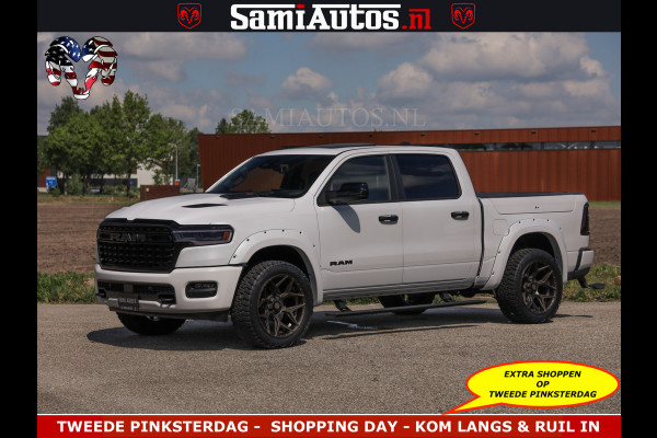 Dodge Ram Limited Night High Output 540HP 706Nm | Massage + Full Option | De Meest Luxe en Volle Pick-Up in zijn Klasse | Comfortabele Dubbele Cabine met Royale 5 Zitplaatsen | BPM vrij | Nu Leverbaar uit Voorraad | Voorraad Nr 2351 - 7478