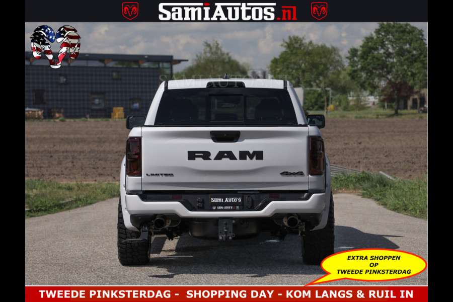 Dodge Ram Limited Night High Output 540HP 706Nm | Massage + Full Option | De Meest Luxe en Volle Pick-Up in zijn Klasse | Comfortabele Dubbele Cabine met Royale 5 Zitplaatsen | BPM vrij | Nu Leverbaar uit Voorraad | Voorraad Nr 2351 - 7478