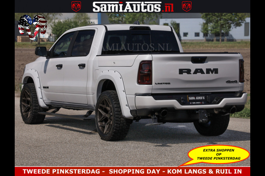 Dodge Ram Limited Night High Output 540HP 706Nm | Massage + Full Option | De Meest Luxe en Volle Pick-Up in zijn Klasse | Comfortabele Dubbele Cabine met Royale 5 Zitplaatsen | BPM vrij | Nu Leverbaar uit Voorraad | Voorraad Nr 2351 - 7478