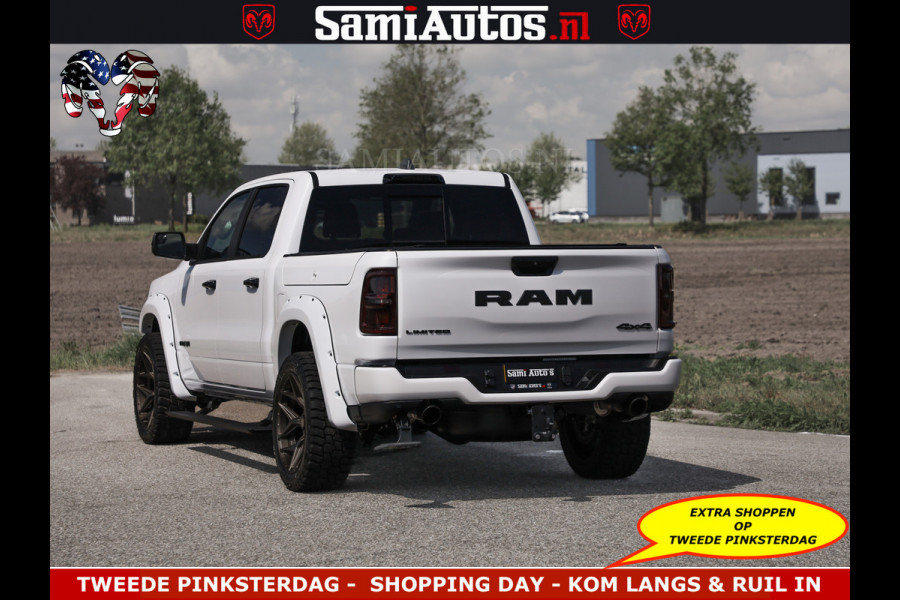 Dodge Ram Limited Night High Output 540HP 706Nm | Massage + Full Option | De Meest Luxe en Volle Pick-Up in zijn Klasse | Comfortabele Dubbele Cabine met Royale 5 Zitplaatsen | BPM vrij | Nu Leverbaar uit Voorraad | Voorraad Nr 2351 - 7478