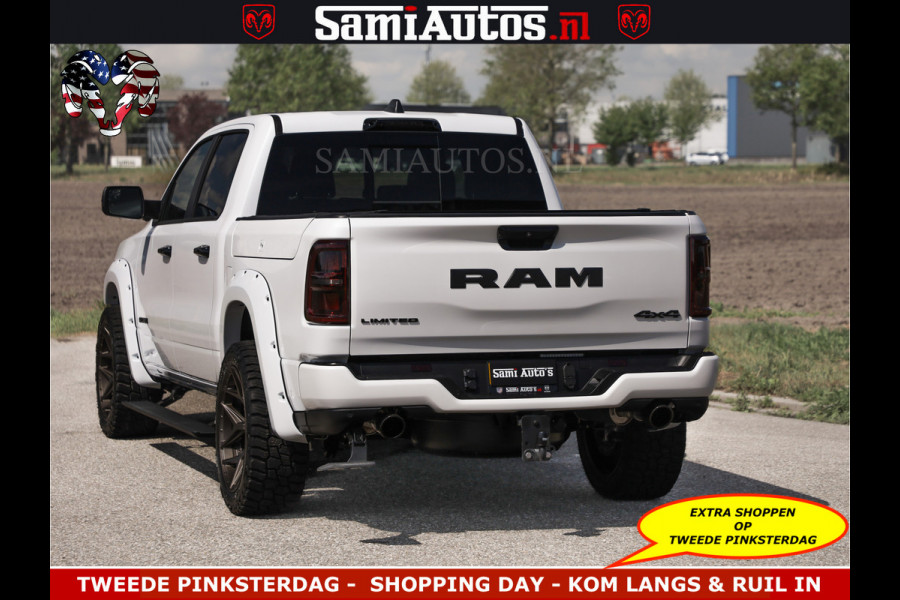 Dodge Ram Limited Night High Output 540HP 706Nm | Massage + Full Option | De Meest Luxe en Volle Pick-Up in zijn Klasse | Comfortabele Dubbele Cabine met Royale 5 Zitplaatsen | BPM vrij | Nu Leverbaar uit Voorraad | Voorraad Nr 2351 - 7478