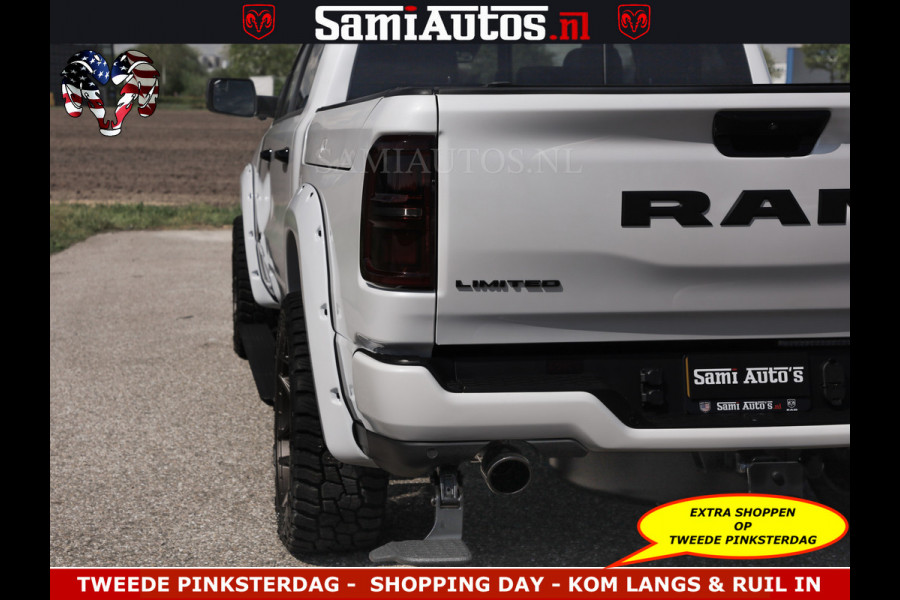 Dodge Ram Limited Night High Output 540HP 706Nm | Massage + Full Option | De Meest Luxe en Volle Pick-Up in zijn Klasse | Comfortabele Dubbele Cabine met Royale 5 Zitplaatsen | BPM vrij | Nu Leverbaar uit Voorraad | Voorraad Nr 2351 - 7478