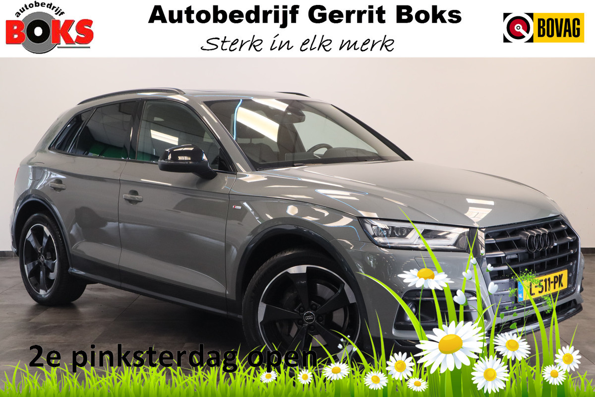 Audi Q5 2.0 TFSI quattro Sport S Line Black Edition QUANTUM GRIJS Head up Leder Panorama dak !! 2e Pinksterdag geopend van 12:00 tot 17:00u !!