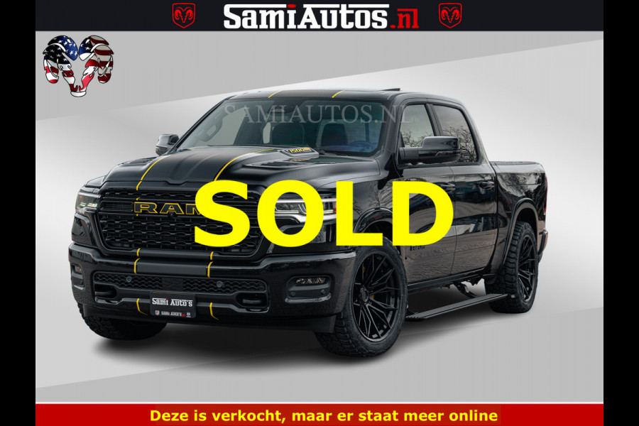 Dodge Ram 1500 Limited Night H.O 540HP 706Nm | Massage + Full Option | De Meest Luxe en Volle Pick-Up in zijn Klasse | Comfortabele Dubbele Cabine met Royale 5 Zitplaatsen | BPM vrij | Nu Leverbaar uit Voorraad | Voorraad Nr 2295 - 8559