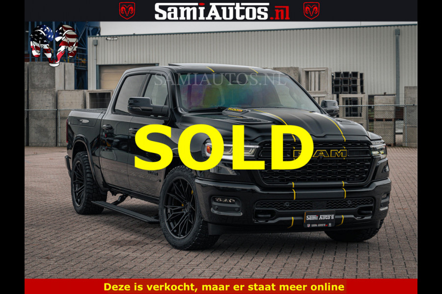 Dodge Ram 1500 Limited Night H.O 540HP 706Nm | Massage + Full Option | De Meest Luxe en Volle Pick-Up in zijn Klasse | Comfortabele Dubbele Cabine met Royale 5 Zitplaatsen | BPM vrij | Nu Leverbaar uit Voorraad | Voorraad Nr 2295 - 8559