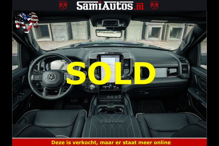 Dodge Ram 1500 Limited Night H.O 540HP 706Nm | Massage + Full Option | De Meest Luxe en Volle Pick-Up in zijn Klasse | Comfortabele Dubbele Cabine met Royale 5 Zitplaatsen | BPM vrij | Nu Leverbaar uit Voorraad | Voorraad Nr 2295 - 8559