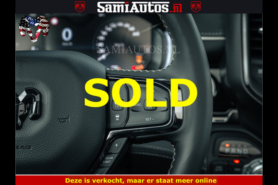 Dodge Ram 1500 Limited Night H.O 540HP 706Nm | Massage + Full Option | De Meest Luxe en Volle Pick-Up in zijn Klasse | Comfortabele Dubbele Cabine met Royale 5 Zitplaatsen | BPM vrij | Nu Leverbaar uit Voorraad | Voorraad Nr 2295 - 8559