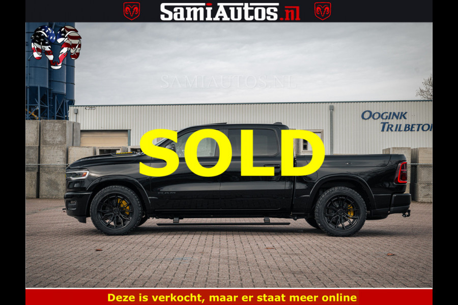 Dodge Ram 1500 Limited Night H.O 540HP 706Nm | Massage + Full Option | De Meest Luxe en Volle Pick-Up in zijn Klasse | Comfortabele Dubbele Cabine met Royale 5 Zitplaatsen | BPM vrij | Nu Leverbaar uit Voorraad | Voorraad Nr 2295 - 8559