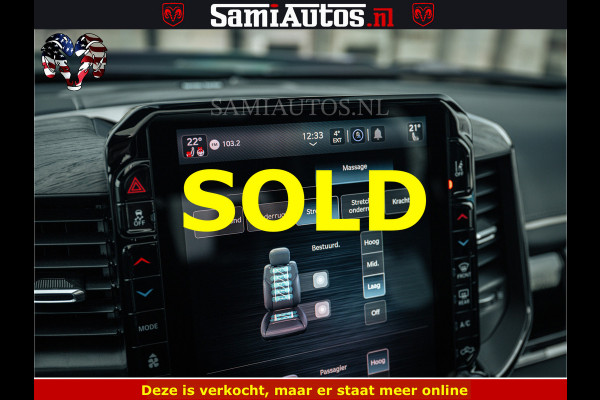 Dodge Ram 1500 Limited Night H.O 540HP 706Nm | Massage + Full Option | De Meest Luxe en Volle Pick-Up in zijn Klasse | Comfortabele Dubbele Cabine met Royale 5 Zitplaatsen | BPM vrij | Nu Leverbaar uit Voorraad | Voorraad Nr 2295 - 8559