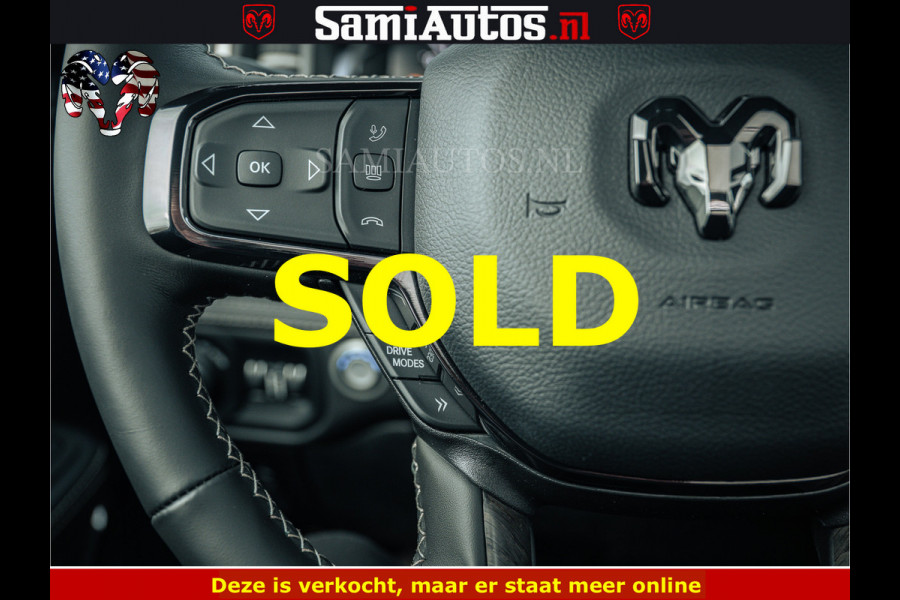 Dodge Ram 1500 Limited Night H.O 540HP 706Nm | Massage + Full Option | De Meest Luxe en Volle Pick-Up in zijn Klasse | Comfortabele Dubbele Cabine met Royale 5 Zitplaatsen | BPM vrij | Nu Leverbaar uit Voorraad | Voorraad Nr 2295 - 8559