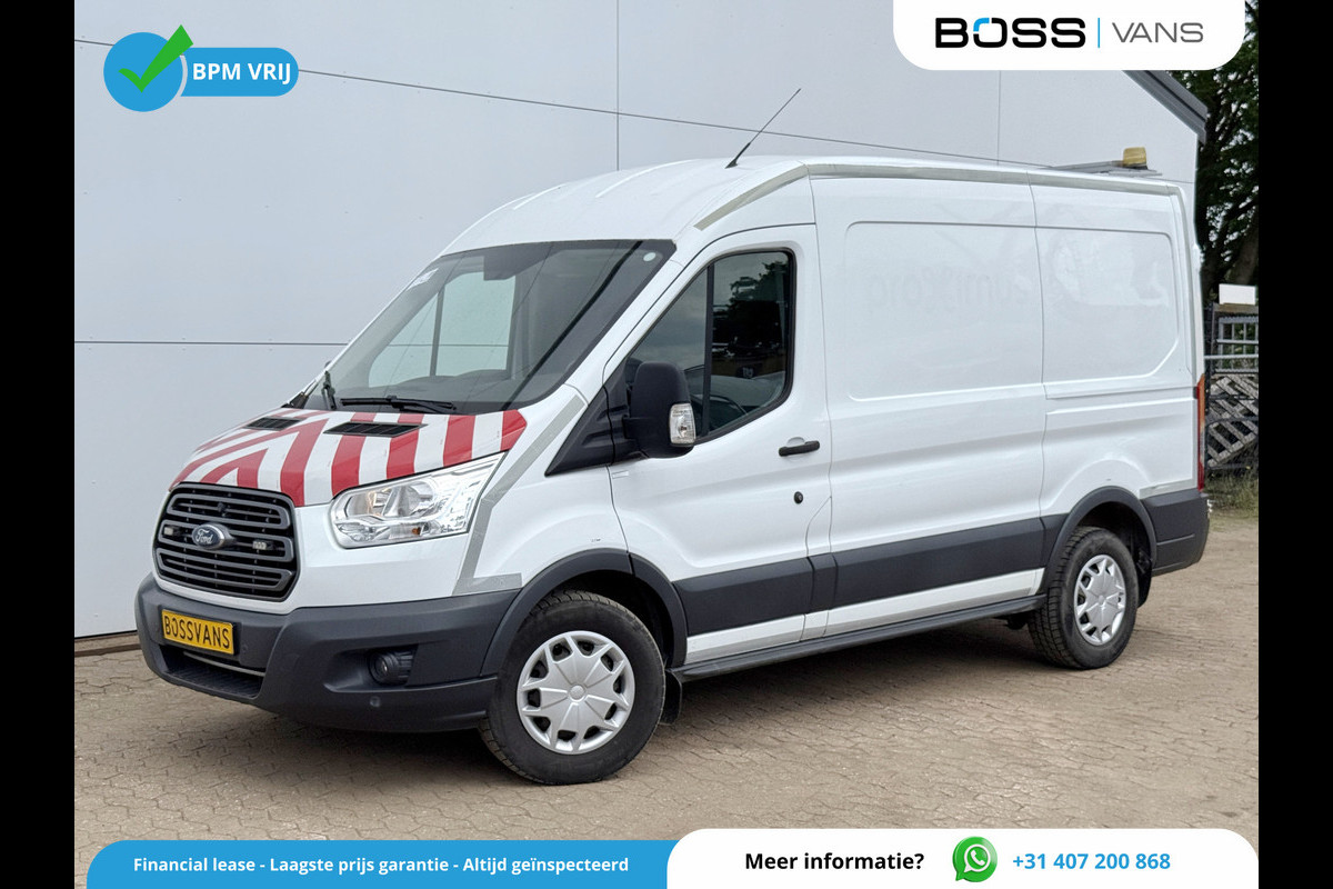 Ford Transit 2.0 TDCI 130PK L2H2 Airco Cruise Control Parkeersensoren Stoelverwarming Zwaailampen Kastwand Inbouw