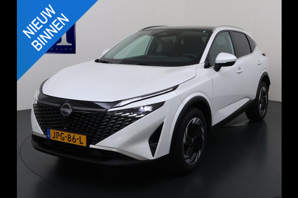 Nissan QASHQAI 1.3 MHEV Xtronic N-Connecta ONDERHOUD GEHAD BIJ DE DEALER | DIRECT LEVERBAAR | FABRIEKSGARANTIE | PANORAMADAK | VOORRUITVERWARMING | STOEL- & STUURVERWARMING | 360° CAMERA | DODEHOEKDETECTIE | HEAD-UP DISPLAY | ELEKTRISCHE ACHTERKLEP