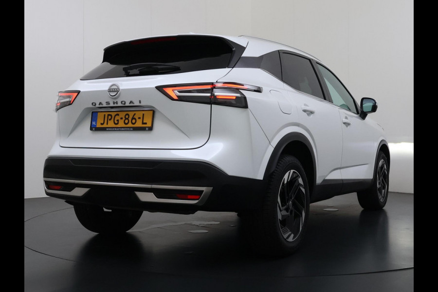 Nissan QASHQAI 1.3 MHEV Xtronic N-Connecta ONDERHOUD GEHAD BIJ DE DEALER | DIRECT LEVERBAAR | FABRIEKSGARANTIE | PANORAMADAK | VOORRUITVERWARMING | STOEL- & STUURVERWARMING | 360° CAMERA | DODEHOEKDETECTIE | HEAD-UP DISPLAY | ELEKTRISCHE ACHTERKLEP