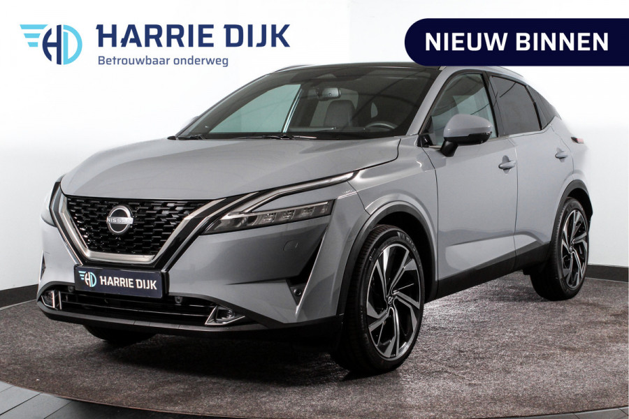 Nissan QASHQAI 1.3 MHEV Xtronic 158 PK Tekna Plus | Cold Pack | Pano | Trekhaak | Dig. Cockpit | Adapt. Cruise | Stoel-+stuurverw. | 360 Camera | Bose | NAV + App. Connect | Auto. Airco | LM 20" | Elek. Klep |