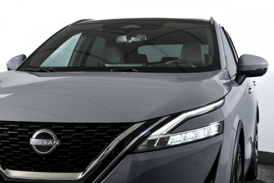 Nissan QASHQAI 1.3 MHEV Xtronic 158 PK Tekna Plus | Cold Pack | Pano | Trekhaak | Dig. Cockpit | Adapt. Cruise | Stoel-+stuurverw. | 360 Camera | Bose | NAV + App. Connect | Auto. Airco | LM 20" | Elek. Klep |