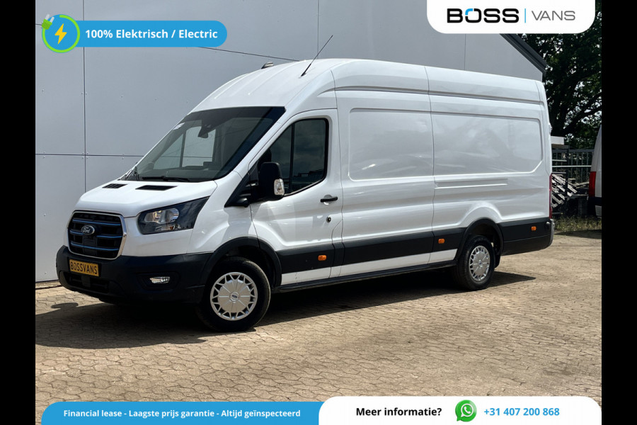 Ford E-Transit 75 kWh 184PK L4H3 334km WLTP 95,6% (SOH) BEV Snelladen Cruise control Carplay Climate control Laadkabel Camera Parkeersensoren V+A Stoelverwarming