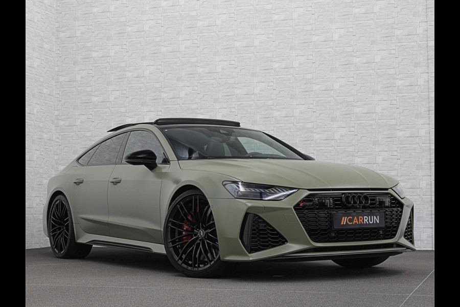 Audi RS7 Dynamic+ 300kmh | Keramisch | 22" ABT (9200,=) | B&O 3D High End | 4-Wielbesturing | Stoelvent. | Carbon Pack | Nachtzicht | Alc 84800,= ex btw | Lease / Maandbedrag 998,= pm. | 360 Camera | Laser-LED | ACC | Valcona | Klasse-5 | Head-up | Soft-Close | Isolatieglas | Dealer OH.