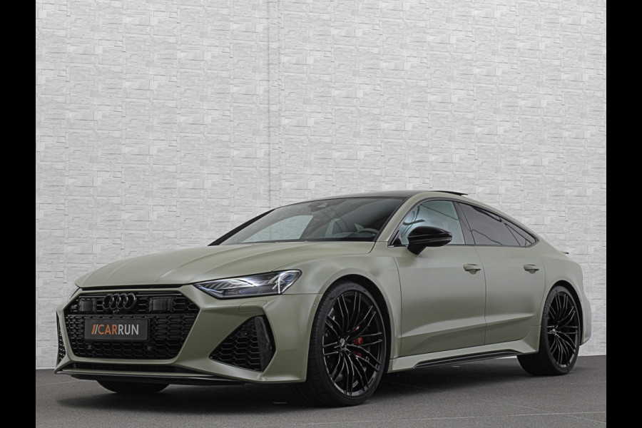 Audi RS7 Dynamic+ 300kmh | Keramisch | 22" ABT (9200,=) | B&O 3D High End | 4-Wielbesturing | Stoelvent. | Carbon Pack | Nachtzicht | Alc 84800,= ex btw | Lease / Maandbedrag 998,= pm. | 360 Camera | Laser-LED | ACC | Valcona | Klasse-5 | Head-up | Soft-Close | Isolatieglas | Dealer OH.