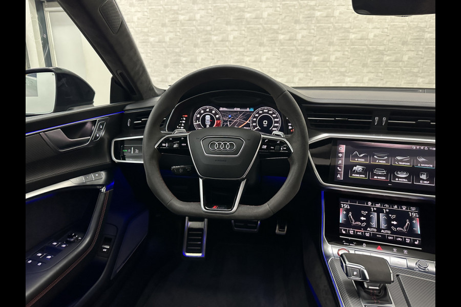 Audi RS7 Dynamic+ 300kmh | Keramisch | 22" ABT (9200,=) | B&O 3D High End | 4-Wielbesturing | Stoelvent. | Carbon Pack | Nachtzicht | Alc 84800,= ex btw | Lease / Maandbedrag 998,= pm. | 360 Camera | Laser-LED | ACC | Valcona | Klasse-5 | Head-up | Soft-Close | Isolatieglas | Dealer OH.