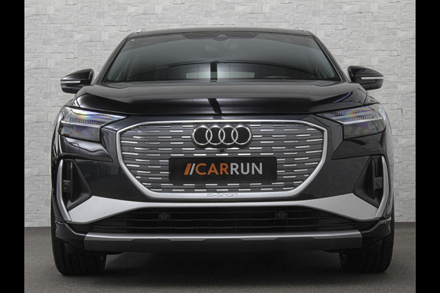 Audi Q4 e-tron 45 Quattro S-Line 77 / 82 kWh | ACC | Matrix-LED | Keyless-Entry | Standkachel | Carplay | 27150,= exc. btw | Lane Assist | 3-Zone Clima | Stoelverwarming | Getint Glas | Autom. Parkeren | Virtual Cockpit |