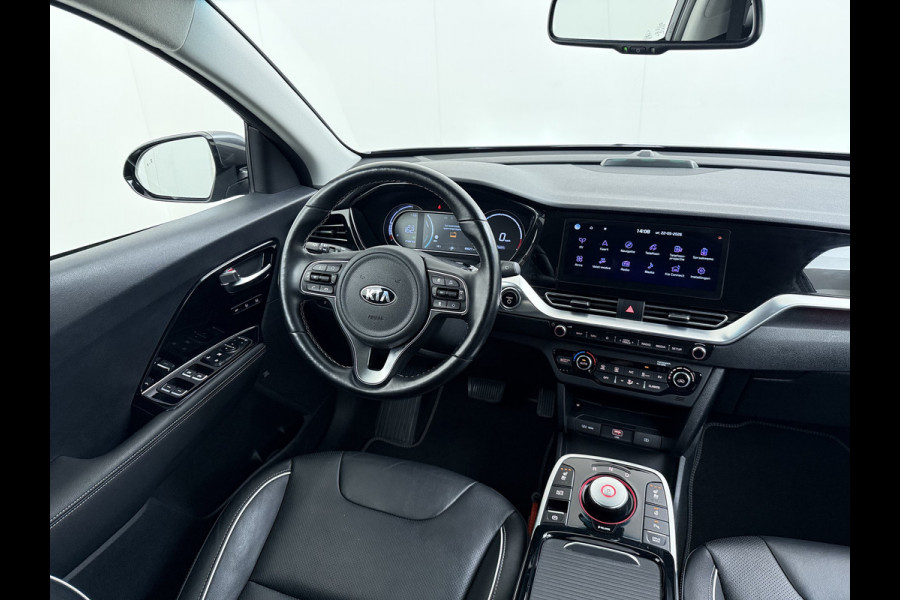 Kia e-Niro 204pk AUT. ExecutiveLine 64kWh SOH 100% Fase 3 Warmtepomp Leder Elek.Stoel+Memory JBL®-Audio Navi Ecc Camera Apple Carplay Andro Stoelverwarming+Koeling Stuurverwarming Lmv Privacy Glas DAB Vess Lane Assist Blind Spot Origineel Nederlandse Auto Dealeronderhouden