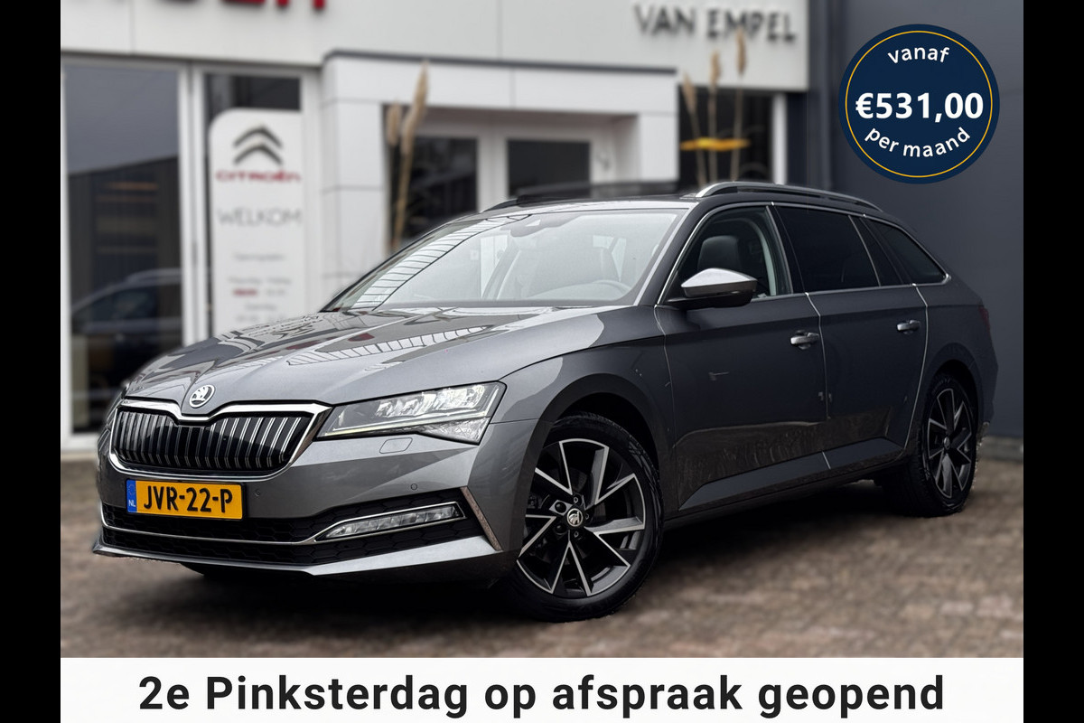 Škoda Superb Combi 1.4 TSI iV Sportline Business | 218 PK | 93% SOH | Pano | Trekhaak | Camera | Stoelverwarming | Memory