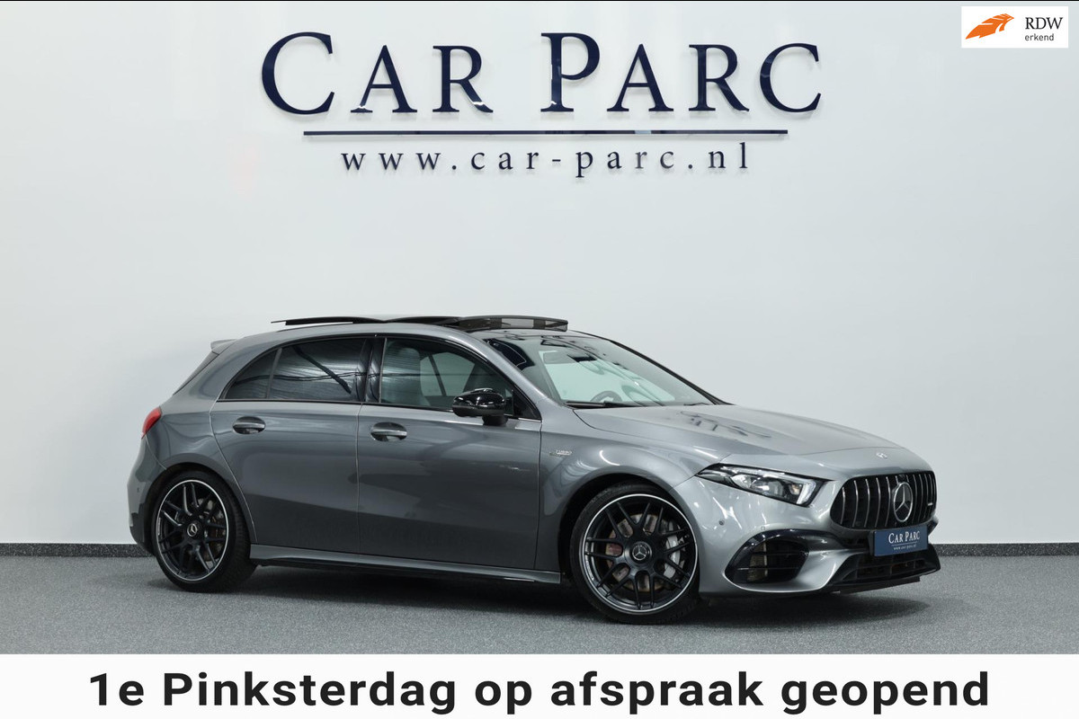 Mercedes-Benz A-Klasse AMG 45 4MATIC+ MULTIBEAM/VIRTUAL/SFEER/PANO/LEER+S.VERWARMING+MEMORY/19" LMV/360 CAM/ACC/12 MND GARANTIE!